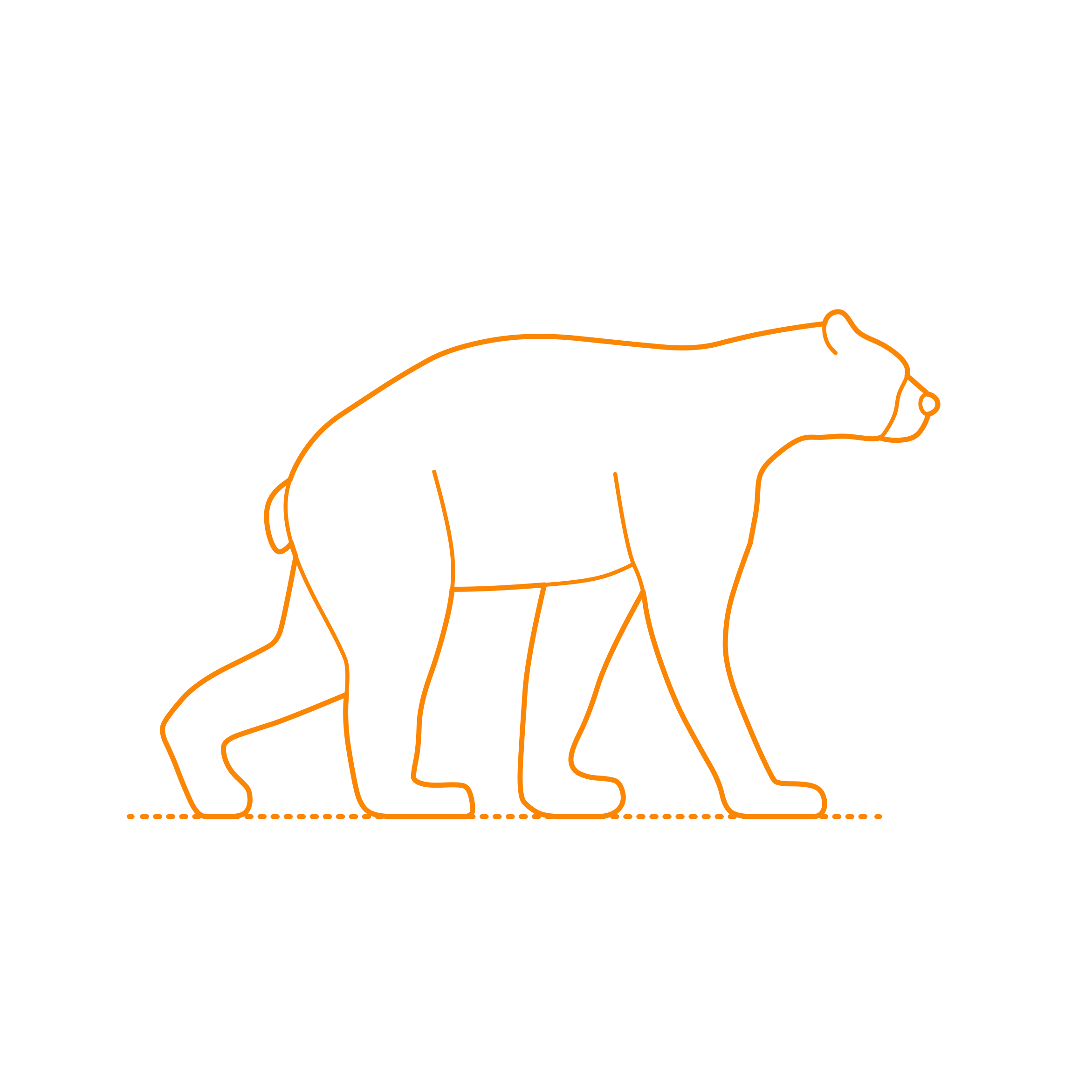 Animals Bears Short Faced Bear Icon Svg Vector Free Vectors